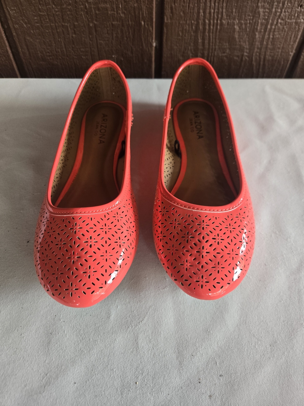 Arizona Jean Company Ankle Ballet Flats in Coral, 7M